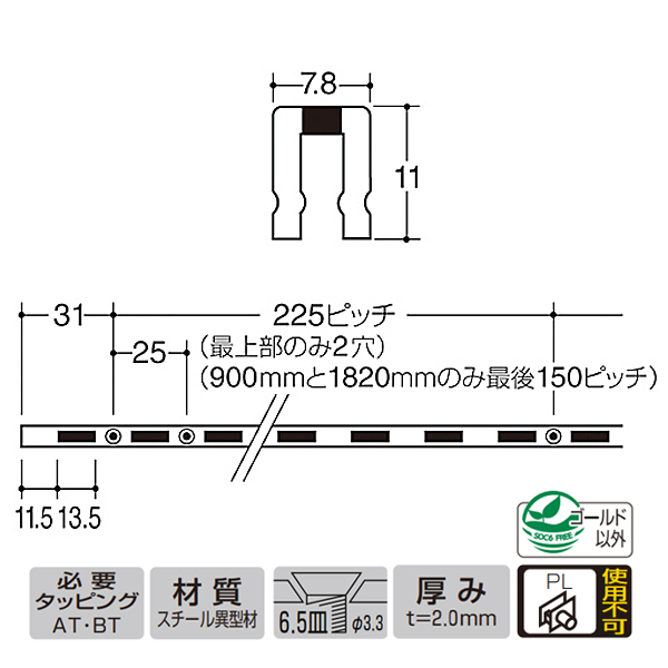 ASF-10 チャンネルサポート | 通販・オーダーメイドは店舗用品とディスプレイ什器の【賑わい創りの道具や】