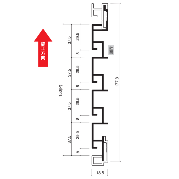 【HP375P】<br />積み上げ寸法 : 150×N枚数+35+α