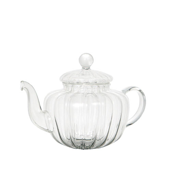 GLASS TEA POT PUMPKIN