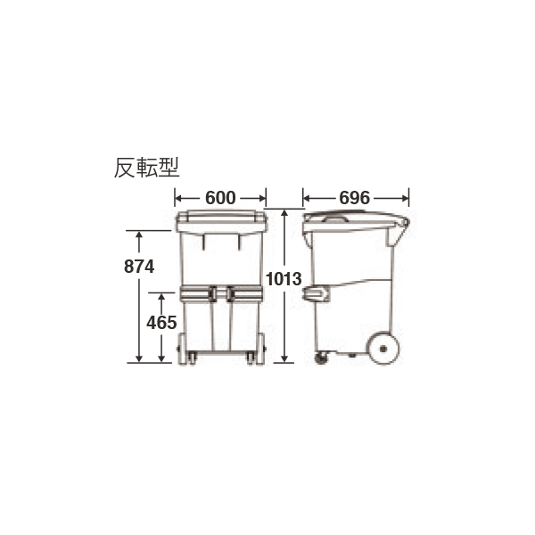 リサイクルカート#200 反転型 サイズ