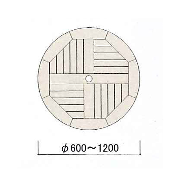 φ600㎜ ・φ800㎜・φ1000㎜・φ1200㎜ の4サイズ