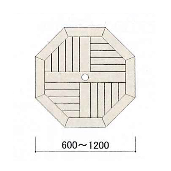 角600㎜　角800㎜　角1000㎜　角1200㎜ の4サイズ