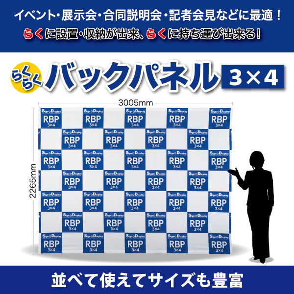 らくらくバックパネル【3×4タイプ】 通販・オーダーメイドの【賑わい創りの道具や】